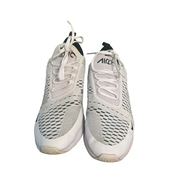 Nike Air Max 270 White Black Running Shoes 9 z1 - Picture 2 of 6